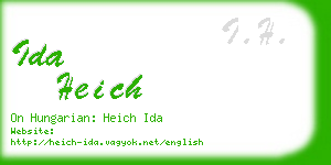 ida heich business card